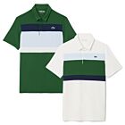 Lacoste Mens 2025 Colour-Block UV Protection Technical Stretch Golf Polo Shirt