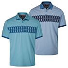 Farah Mens Addison Diamond Print Contrast Marl Effect Golf Polo Shirt