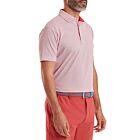 Footjoy Mens Scallop Geo Pique Moisture Wicking Easy Care Golf Polo Shirt