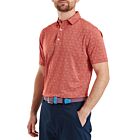 Footjoy Mens Wingtip Floral Lisle Moisture Wicking Golf Polo Shirt