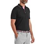 Footjoy Mens Wordmark Pique Moisture Wicking UPF 30 Golf Polo Shirt