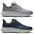 Footjoy Mens 2025 FJ Quantum Leather Blend Waterproof Spikeless Golf Shoes