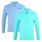 Castore Mens 2025 Club Classic 1/4 Zip LS Water Resistant Stretch Golf Sweater