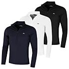 J.Lindeberg Mens Luke Half Zip Midlayer Moisture Wicking Active Sweater