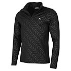 J.Lindeberg Mens Luke Deboss Mid Layer 1/4 Zip Soft Golf Sweater