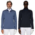 J.Lindeberg Mens Vinnie Quarter Zip Mid Layer Stretch Golf Sweater