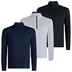 G/Fore Mens Brushed Back Tech 1/4 Zip Wicking Golf Pullover Sweater