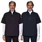 J.Lindeberg Mens Shay Rain Waterproof Windproof 1/4 Zip Golf Shirt
