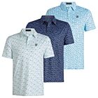 G/Fore Mens Aye Poppy Tech Jersey Wicking Stretch UPF 50+ Golf Polo Shirt