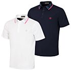 G/Fore Mens Camo Collar Performance Pique Wicking Stretch Golf Polo Shirt