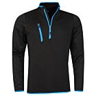 Island Green Mens Top Layer Sweater - Black/Turquoise - M