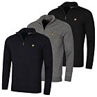 Lyle & Scott Mens 1/4 Zip Merino Wool Acrylic Ribbed Sweater