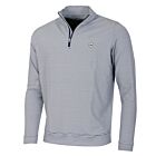 Peter Millar Mens 2025 Perth Mini Stripe Moisture Wicking 1/4 Zip Golf Sweater