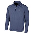 Peter Millar Mens Perth Sugar Stripe Performance Quarter Zip Sweater