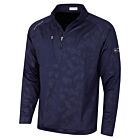 Peter Millar Mens Verge Windowpane Camo Performance Quarter Zip Sweater