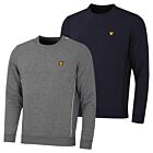 Lyle & Scott Mens Crew Neck Contrast Piping Cotton Blend Sweater