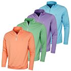 Peter Millar Mens 2025 Perth Melange Performance 1/4 Zip Golf Stretch Sweater
