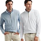 Peter Millar Mens 2025 Albatross Cotton-Blend Piqué Quarter-Zip Golf Sweater