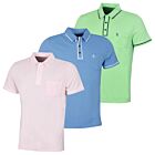 Original Penguin Mens Golf Earl Left Chest Pocket 3 Button Polo Shirt