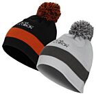 Oscar Jacobson Mens Murray Contrast Band Warm Knitted Golf Bobble Hat