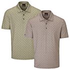 Oscar Jacobson Mens Northcote Print Stretch UPF 50+ Golf Polo Shirt