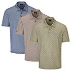 Oscar Jacobson Mens 2025 Northcote Print Stretch UPF 50+ Golf Polo Shirt