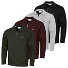 Lacoste Mens 2025 Zippered Ribbed Stand-Up Collar Cotton Interlock Sweater