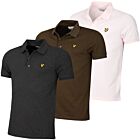 Lyle & Scott Mens Plain Stretch 3-Button Organic Golf Polo Shirt