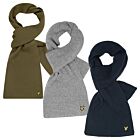 Lyle & Scott Mens Racked Rib Winter Warm Soft Touch Lambswool Scarf