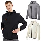 Ellesse Mens Losali Chest Pocket Adjustable Hood Full Zip Golf Jacket