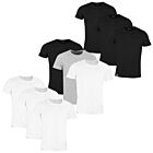 Lacoste Mens TH3451 Crew Neck Cotton Ribbed Crocodile 3 Pack T-Shirt