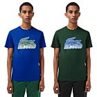 Lacoste Mens TH5070 Retro Graphic Jersey Fabric Crew Neck T-Shirt