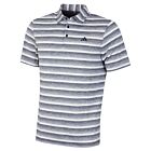 adidas Golf Mens 2025 Two Colour Stripe Primegreen Moisture Wicking Polo Shirt
