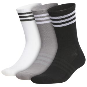 adidas Golf Mens 2025 Three Pack Sustainable Recycled Cotton Mesh Crew Socks