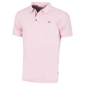 Calvin Klein Mens Campus Sport Golf Polo Shirt - Baby Pink Sport - L