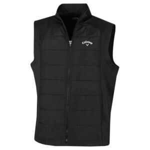 Callaway Golf Mens Full Zip Puffer Gilet - Caviar - XXXL