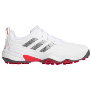 adidas Golf Mens CODECHAOS 25 Golf Shoes - White/Grey/Lucid Red - UK 10.5