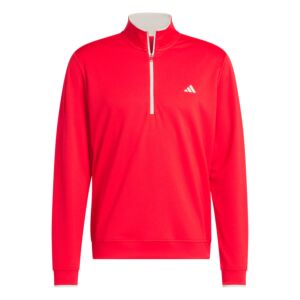 adidas Golf Mens 2025 Core Lightweight Half-Zip Sustainable Top Sweater