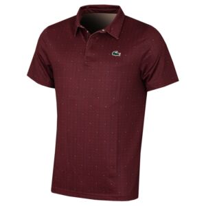 Lacoste Mens DH5175 UV Protection Polo Shirt - Expresso/Navy Blue - M