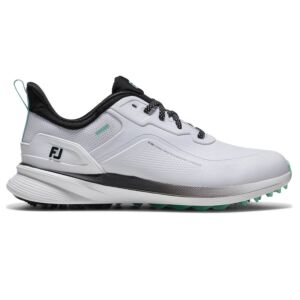 Footjoy Mens Pro SL Golf Shoes - White/Black/Teal - UK 10
