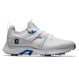 Footjoy Mens FJ HyperFlex Spiked Golf Shoes - White/Blue - UK 7