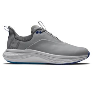 Footjoy Mens FJ Quantum Golf Shoes - Grey/White/Blue - UK 8