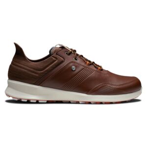 Footjoy Mens Stratos Waterproof Golf Shoes - Cognac/Brown/Orange - UK 7