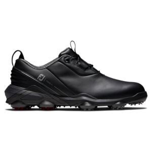 Footjoy Mens Tour Alpha Leather Golf Shoes - Black/Charcoal/Red - UK 7