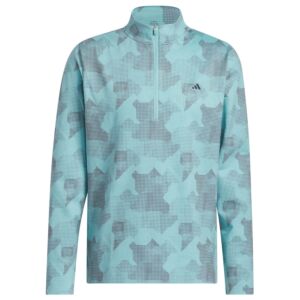 adidas Golf Mens 2025 GO-TO Printed Stretch Sustainable 1/4 Zip Sweater