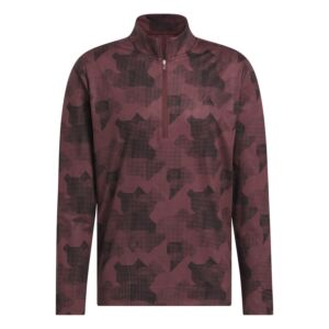 adidas Golf Mens 2025 GO-TO Printed Stretch Sustainable 1/4 Zip Sweater