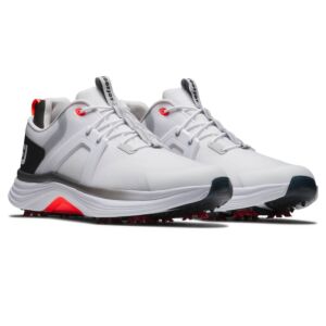 Footjoy Mens Hyperflex Wide Golf Shoes - White/Black/Red - UK 8