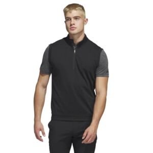 adidas Golf Mens Elevated Stretch Fabric Quarter Zip Vest Gilet