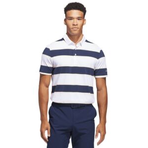 adidas Golf Mens 2026 Ultimate365+ Jumbo Stripe Climacool Stretch Polo Shirt
