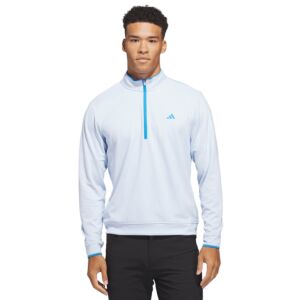 adidas Golf Mens Core Lightweight Half-Zip Sustainable Top Sweater